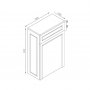 Harrogate Arctic White 500mm Back to Wall Toilet Unit