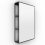 Origins Living 800 x 500mm Dockside Mirror with Open Shelving - Black