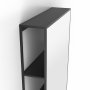 Origins Living 800 x 500mm Dockside Mirror with Open Shelving - Black