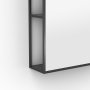 Origins Living 800 x 500mm Dockside Mirror with Open Shelving - Black