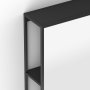 Origins Living 800 x 500mm Dockside Mirror with Open Shelving - Black