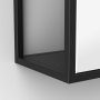Origins Living Dockside Mirror With Open Shelving 140 Black - 140x30cm