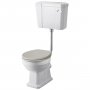 Harrogate Low Level Toilet with Dovetail Grey Soft Close Seat