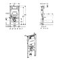 Geberit Alpha 980mm WC Frame & Cistern for Wall Hung WC