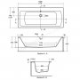 Ideal Standard Tempo Arc 170 x 75cm Double Ended Bath