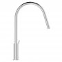 Ideal Standard Gusto single lever round C spout kitchen mixer with Bluestart technology, chrome