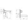 Vitra Root Square Built-in Basin Mixer - Chrome