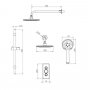 Tavistock Axiom Dual Function Push Button Concealed Shower System with Shower Head and Riser Kit