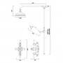 Tavistock Cheltenham 2F Exposed Shower System Chrome