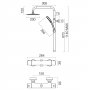 Tavistock Merit Dual Function Diverter Bar Valve Shower System - Chrome