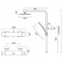 Tavistock Zone Square Dual Function BV Shower System - Chrome
