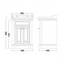 Tavistock Vitoria 600mm Freestanding Unit and Basin - Mineral Blue