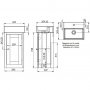 Tavistock Lansdown Sherwood Green 400mm Cloakroom Unit and Basin