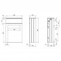 Tavistock Lansdown Linen White 560mm Back To Wall Unit
