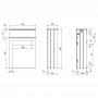 Tavistock Lansdown Sherwood Green 560mm Back To Wall Unit