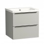 Tavistock Cadence Gloss Light Grey 500mm Wall Mounted Unit & Basin