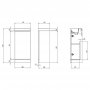 Tavistock Cadence 400mm Cloakroom Vanity Unit - Tundra Wood