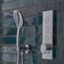 Tavistock Axiom Triple Function Shower System with Riser Kit, Overhead Shower & Bath Filler - Chrome