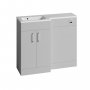 Tavistock Nexus Light Grey 1000mm Back to Wall Basin Unit - Left Hand