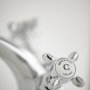 Booth & Co. Axbridge Cross Mono Basin Mixer with Pop-Up Waste - Chrome