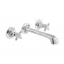 Booth & Co. Axbridge Cross Wall Mounted Basin Mixer - Chrome