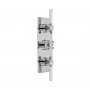 Booth & Co. Axbridge Cross 3 Outlet, 3 Handle Concealed Thermostatic Valve - Chrome
