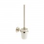 Booth & Co. Axbridge Toilet Brush and Ceramic Holder - Nickel