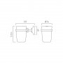 Booth & Co. Axbridge Ceramic Tumbler and Holder - Chrome