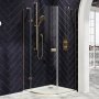 Dawn Athena Brass 900 x 900mm Hinged Quadrant Shower Enclosure