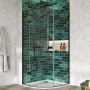Dawn Athena Black 900 x 900mm Hinged Quadrant Shower Enclosure