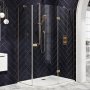 Dawn Athena Brass 1200 x 800mm Hinged Offset Quadrant Shower Enclosure