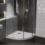 Roman Anti-Slip 800 x 800mm White Quadrant Shower Tray