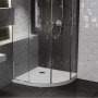 Roman Anti-Slip 900 x 900mm White Quadrant Shower Tray