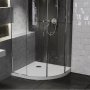 Roman Anti-Slip 900 x 900mm White Quadrant Shower Tray