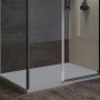 Roman Infinity Slate 1200 x 900mm White Rectangular Shower Tray