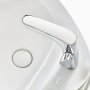 Roca Insignia Single Lever Medium Height Basin Mixer With Smooth Body, Cold Start 3/8