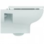 Ideal Standard i.life A Wall Hung Toilet + Concealed WC Cistern with Wall Hung Frame & Chrome Flushplate