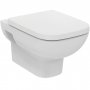 Ideal Standard i.life A Wall Hung Toilet + Concealed WC Cistern with Wall Hung Frame & Silk Black Flushplate