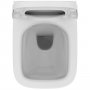 Ideal Standard i.life S Compact Wall Hung Toilet + Concealed WC Cistern with Wall Hung Frame & Silk Black Flushplate
