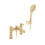 Vado Individual Edit Deck Mounted Bath/Shower Mixer + Shower Kit - Brushed Gold