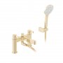 Vado Individual Edit Deck Mounted Bath/Shower Mixer + Shower Kit - Bright Gold