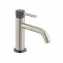 Vado Individual Origins Knurled Fusion Slimline Mono Basin Mixer with Knurled Handle and Mixed Finish - Nickel/Black