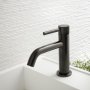 Vado Individual Origins Knurled Slimline Mono Basin Mixer with Knurled Handle - Brushed Black