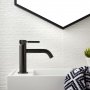 Vado Individual Origins Knurled Slimline Mono Basin Mixer with Knurled Handle - Brushed Black