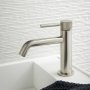 Vado Individual Origins Knurled Slimline Mono Basin Mixer with Knurled Handle - Brushed Nickel