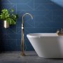 Vado Individual Origins Floor Standing Bath Shower Mixer - Bright Gold