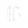 Vado Individual Adjustable Round Thermostatic Shower Column - Brushed Black