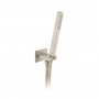 Vado Individual Square Single Function Mini Shower Kit with Integrated Outlet & Bracket Wall Mounted - Brushed Nickel