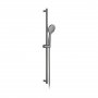 Vado Individual Round Single Function Air-Injection Slide Shower Rail Kit - Brushed Black