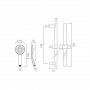 Vado Individual Round Single Function Air-Injection Slide Shower Rail Kit - Brushed Black
